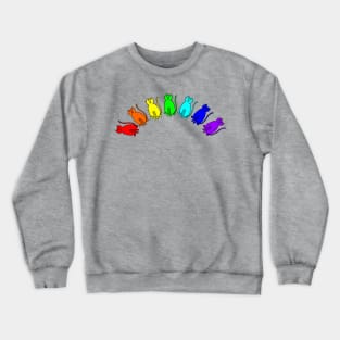 Cats in a Rainbow Crewneck Sweatshirt